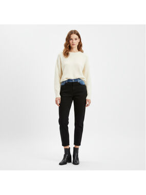 NWT Reiss Maddie Twisted Seam Jeans Sz 29 Two-Tone Black Blue Ultra High Rise